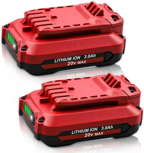 2 Pack 20V 3.0Ah Replacement for Craftsman V20 Lithium Ion Battery, Compatible with Craftsman 20 Volt Battery MAX CMCB205 CMCB204 CMCB206 CMCB202 CMCB201 20 Volt Cordless Power Tools (LED Indicator) in Saudi Arabia