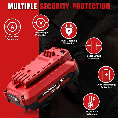 2 Pack 20V 3.0Ah Replacement for Craftsman V20 Lithium Ion Battery, Compatible with Craftsman 20 Volt Battery MAX CMCB205 CMCB204 CMCB206 CMCB202 CMCB201 20 Volt Cordless Power Tools (LED Indicator) in Saudi Arabia