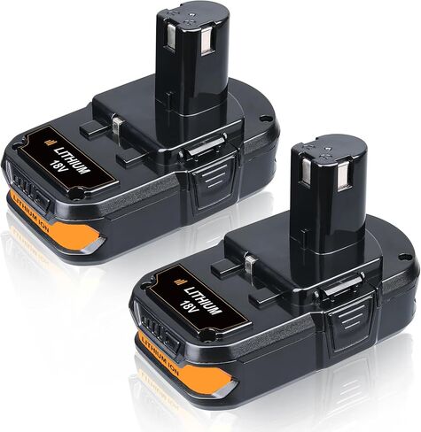 Masione 2pack 3600mAh P102 استبدال لبطارية Ryobi 18V ليثيوم أيون ONE Plus P102 P103 P105 P107 P108 P109 P104 متوافق مع Ryobi 18 فولت أدوات لاسلكية حفر الأعشاب الآكل حافة الانتهازي البطارية in Kuwait