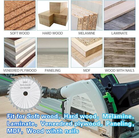 Upgraded 496304 Track Saw Blade 28Tooth Universal Compatible with Festool TS 55 TSC 55 ATF 55 HK 55 HKC 55 DWS520SKH DWS520K SP6000J Track Saw Replace 205560 205551，160x2.2x20mm ATB in Kuwait