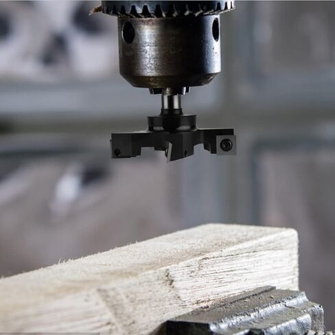 CPROSP Spoilboard Surface Bit 1/2 عرقوب 3 بوصة قطر القطع مع 4 إدراجات بديلة، مزلقة التوجيه لأعمال النجارة للألواح مع الحد الأقصى الموصى به 12000 دورة في الدقيقة in Kuwait