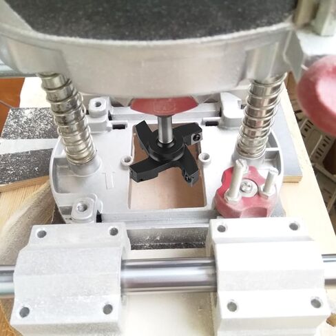 CPROSP Spoilboard Surface Bit 1/2 عرقوب 3 بوصة قطر القطع مع 4 إدراجات بديلة، مزلقة التوجيه لأعمال النجارة للألواح مع الحد الأقصى الموصى به 12000 دورة في الدقيقة in Kuwait