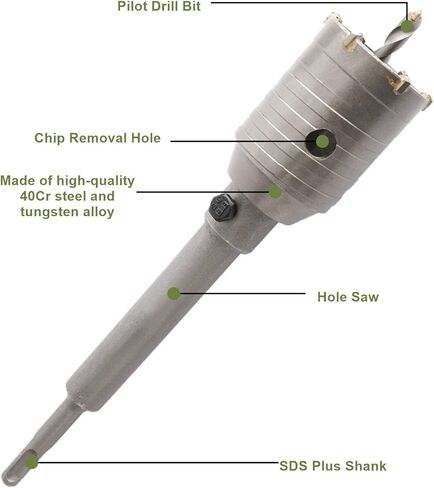 هاي فري 65 مم 50 مم 30 مم SDS زائد عرقوب ثقب ثقب قاطع خرسانة حجر الإسمنت مجموعات ثقب الجدار لحجر الإسمنت in Kuwait