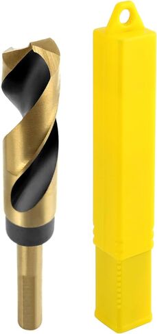 QWORK 2 Pack 20mm Reduced Shank Drill Bit with 1/2" Shank, High Speed Steel Shank Split Point Tip HSS Twist Flute Spiral Flute Drill Bit Black Oxide for Aluminum Plate Copper Wood Stainless Steel in Saudi Arabia