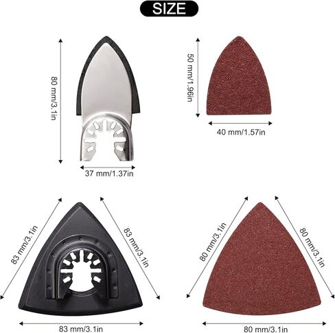 200 قطعة من ورق الصنفرة المتأرجح متعدد المهام، 150 قطعة من ورق الصنفرة المثلث مقاس 3-1/8 بوصة لمنصات الصنفرة المثلثة 30 قطعة لكل قطعة، 50 قطعة من ورق الصنفرة الإصبعي 10 قطع لكل واحدة، متنوعة 60/80/120/180/240 حبيبة in Kuwait