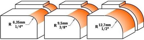 CMT 838.501.11 3-Piece Roundover Bit Set, 1/2-Inch Shank, Carbide-Tipped in Saudi Arabia