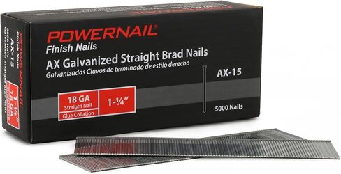 Powernail AX15 18 قياس 1-1/4 بوصة طول مسامير براد مستقيمة مجلفنة (صندوق مكون من 5000) in Kuwait