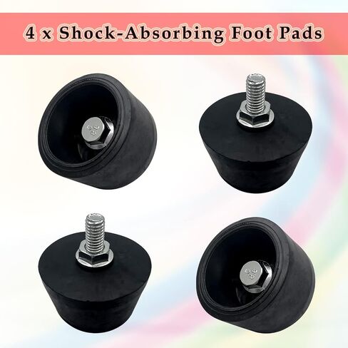 4Pcs Air Compressor Rubber Feet,No Oil Machine Shock-Absorbing Foot Pads,Black(M8 Speaker) in Saudi Arabia