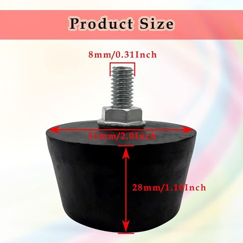 4Pcs Air Compressor Rubber Feet,No Oil Machine Shock-Absorbing Foot Pads,Black(M8 Speaker) in Saudi Arabia