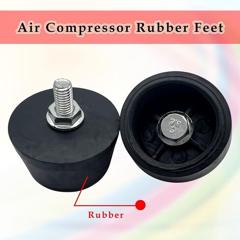 4Pcs Air Compressor Rubber Feet,No Oil Machine Shock-Absorbing Foot Pads,Black(M8 Speaker) in Saudi Arabia
