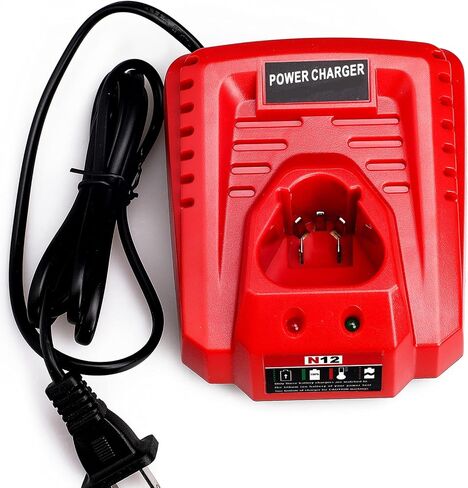 Lilocaja 12V M12 Charger Replacement for Milwaukee M12 Charger 48-59-2401, Compatible with Milwaukee M12 Lithium 12V XC Battery 48-11-2402 48-11-2411 48-11-2412 48-11-2420 48-11-2460 in Kuwait