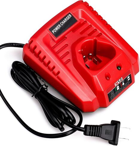 Lilocaja 12V M12 Charger Replacement for Milwaukee M12 Charger 48-59-2401, Compatible with Milwaukee M12 Lithium 12V XC Battery 48-11-2402 48-11-2411 48-11-2412 48-11-2420 48-11-2460 in Kuwait