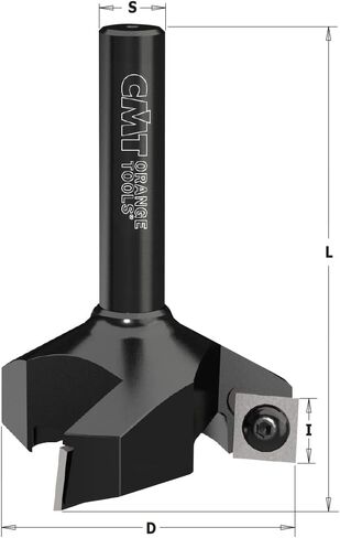 CMT 663.004.11 Insert Carbide Spoilboard surfacing router Bit with 2-3/8" Diameter and 12mm x 50mm Shank in Saudi Arabia