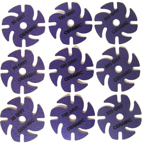 مجموعة أقراص JoolTool 3M المكونة من 9 قطع من السيراميك باللون الأرجواني المكشكش، السيراميك، قطر 7.62 سم in Kuwait