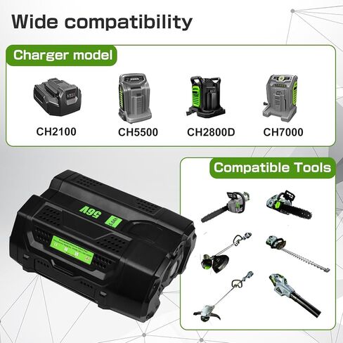 56V 5000mAh High Capacity Replacement Battery Compatible with EGO BA2800 BA4200T BA4200 BA1400 BA2800T BA5600T Lithium ion Battery ( 1 Pack 5.0Ah Replacement for EGO 56V Cordless Power Tool)(Black) in Saudi Arabia