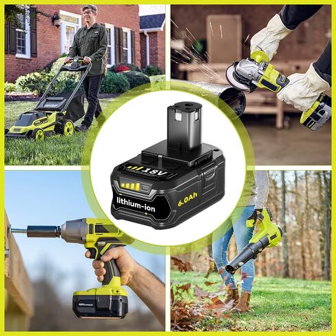 VANON Replacement for Ryobi 18V Battery 6.0Ah Lithium ion Batteries Replacement for Ryobi Cordless Tools 18V Battery ONE Plus P108 P107 P105 P104 P103 P102,2-Pack in Saudi Arabia