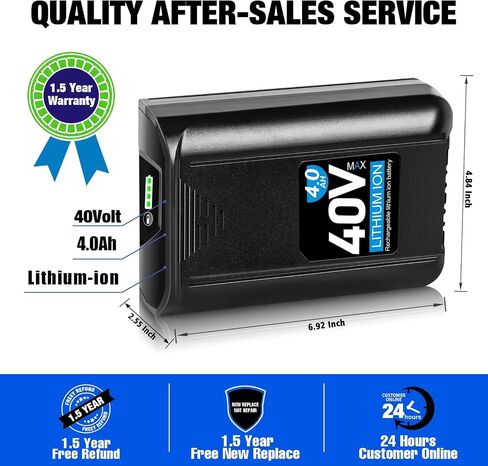 DSANKE 40V 4000mAh Battery Replacement for Kobalt 40Volt Lithium Ion Battery KB440-03 KB540C-06 KB540-06 KB2540C-06 KB640-03 KB240-06 KB640-06 KB245-06 ‎KRC40-06 KB440C-06 KRC60 KRC40-06 KB240-06 in Saudi Arabia