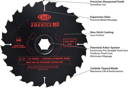 CUZ-D INDUSTRIES CARBIDE TIP SAW BLADE - 40 سن شفرات منشار مستقيمة ممتازة، غير لاصقة، عجلة قطع خشبية للأغراض العامة، عجلات منشار دائري، 8.5 بوصة in Saudi Arabia