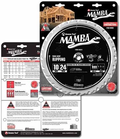 MAMBA - by Amana Tool, Ripping 10" x 24T Atbft 5/8" Bore (MA10024) in Saudi Arabia