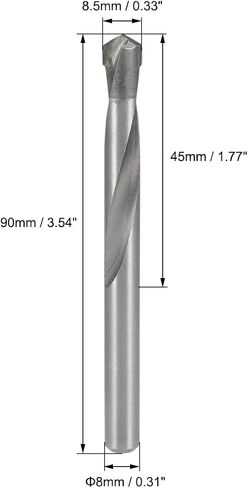 uxcell Cemented Carbide Twist Drill Bits 11mm Metal Drill Cutter for Stainless Steel Copper Aluminum Zinc Alloy Iron 2 Pcs in Kuwait