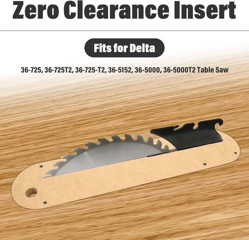 ANTOBLE 3Pcs Zero Clearance Insert Throat Plate Fits for Delta 36-725, 36-725T2, 36-5152, 36-5000, 36-5000T2 Table Saws in Saudi Arabia