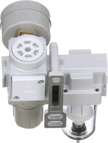 PneumaticPlus SAU220-N02G Mini Compressed Air Filter Regulator Combo 1/4" NPT - Poly Bowl, Manual Drain, Bracket, Gauge in Saudi Arabia