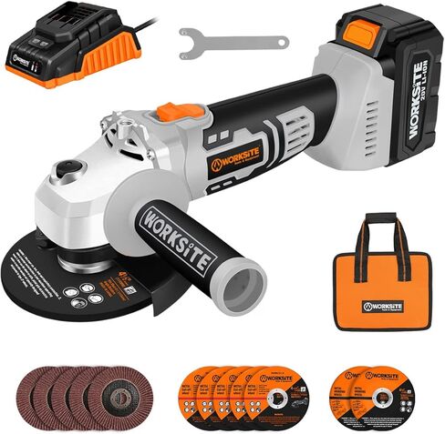 مجموعة طاحونة زاوية لاسلكية مقاس 4-1/2 بوصة من موقع العمل مع بطارية 4.0 أمبير in Kuwait