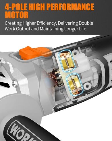 مجموعة طاحونة زاوية لاسلكية مقاس 4-1/2 بوصة من موقع العمل مع بطارية 4.0 أمبير in Kuwait