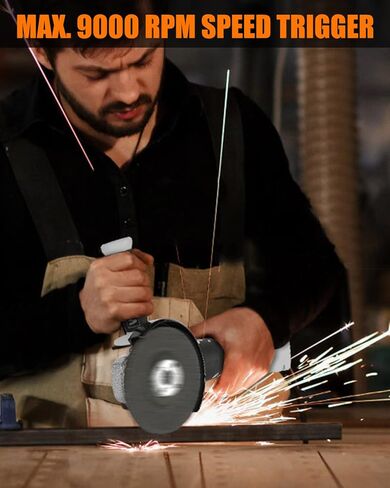 مجموعة طاحونة زاوية لاسلكية مقاس 4-1/2 بوصة من موقع العمل مع بطارية 4.0 أمبير in Kuwait