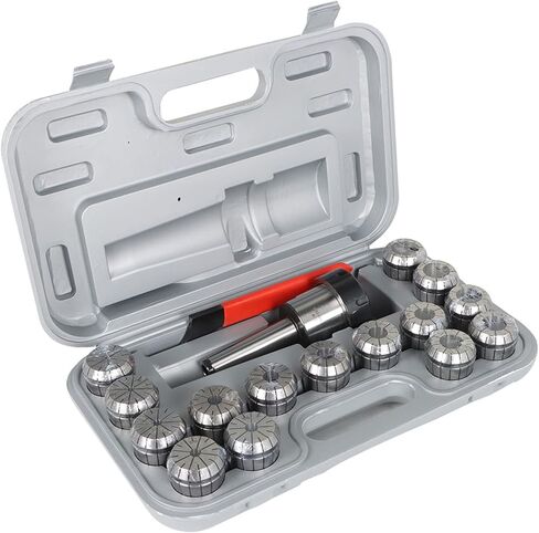 findmall 17Pcs MT3 Shank ER40 Chuck Spring Collet Chuck Set with Collets 1/8 Inch-1 Inch Set and Box Fit for CNC Engraving Machine and Milling Lathe Tool in Saudi Arabia