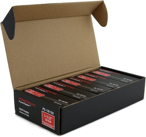 Powernail PS18150 18 قياس 1/4 بوصة تاج 1-1/2 بوصة طول نقطة إزميل ضيقة التاج (صندوق من 5000) in Kuwait