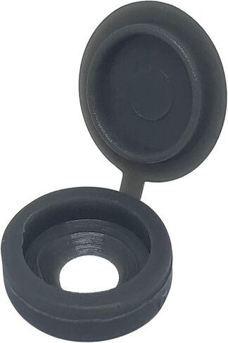 100pcs Plastic Hinged Screw Cover Caps,Screw Snap Covers Washer Flip,for Screw Protection Covers(Dark Brown) in Saudi Arabia