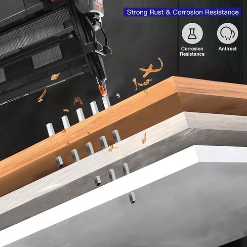 مسامير مطلية بطبقة نهائية مجلفنة مقاس 16 من كوفدفدز، 1700 قطعة (1، 1-1/4، 1-1/2، 2، 2-1/2 انش) 16GA، طلاء اظافر لتصنيف الاظافر وفرز الاظافر الصغيرة in Kuwait