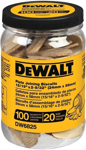 DEWALT, DW6825, Tube Biscuits - Size 20 in Saudi Arabia