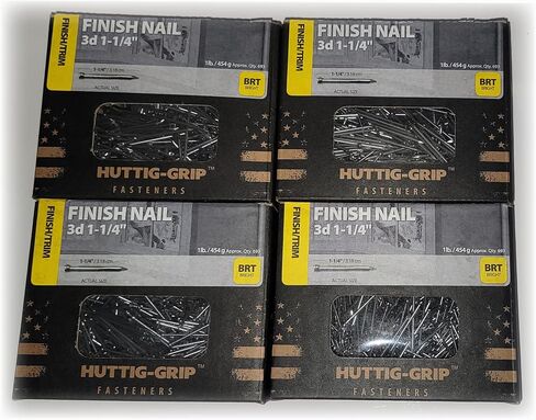 Finish Nail 3d 1-1/4 HUTTIG-GRIP FASTENERS BRT BRIGHT in Saudi Arabia