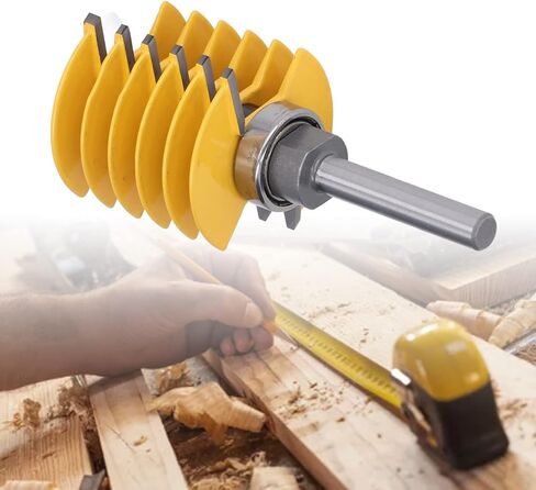 8mm Shank Finger Joint Router Bit, 2 Teeth Adjustable 46mm Cutter Head Cutting Tool for Woodworking in Kuwait