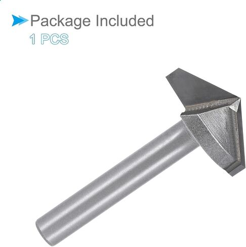 CoCud V Groove Router Bit, 22mm Cutting Diameter 6mm Shank 120 Degree, Carbide Tip V Grooving Bit - (Applications: for Woodworking Grooves Making), 1-Piece in Saudi Arabia
