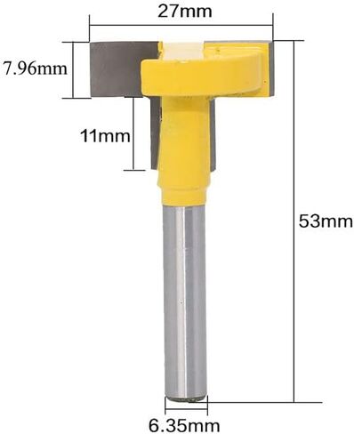 Wilsnsun T فتحة راوتر بت 1/4 بوصة عرقوب T المسار راوتر بت الخشب مستقيم حافة كربيد طحن القاطع للخشب in Kuwait