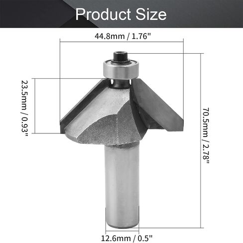 Utoolmart Router Bit 1/4 Shank 7/8 inch Cutting Dia Round Over Corner Tungsten Steel for Woodworking Milling Cutter Tool 1pcs in Saudi Arabia
