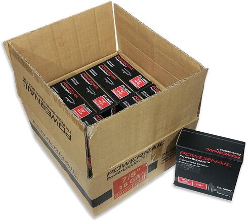 Powernail PS18087 مقاس 18 تاج 1/4 بوصة طول 7/8 بوصة نقطة إزميل ضيقة التاج (علبة من صناديق 10x-5000ct) in Kuwait