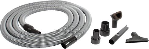 Cen-Tec Systems Premium Attachment 2 Tank adapters and 1.25" Diameter End Shop Vacuum Extension Hose and Kit, 10 Ft, Silver (96007) in Saudi Arabia