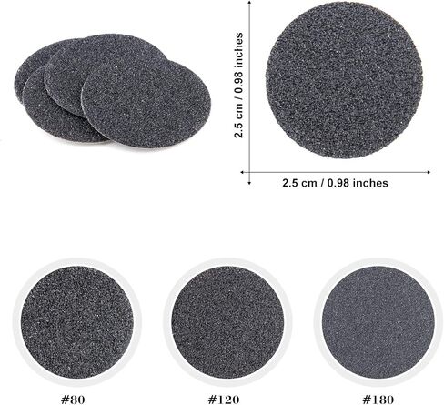 NMKL38 50 قطعة من أقراص الصنفرة البديلة ذاتية اللصق من ورق الصنفرة لأداة إزالة مسامير القدم الكهربائية (#120) in Kuwait