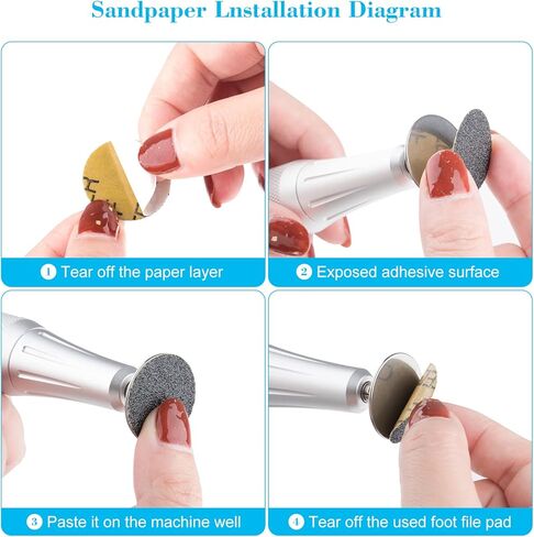 NMKL38 50 قطعة من أقراص الصنفرة البديلة ذاتية اللصق من ورق الصنفرة لأداة إزالة مسامير القدم الكهربائية (#120) in Kuwait