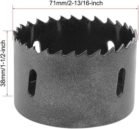 uxcell 2-13/16 Inch (71mm) Bi-Metal Hole Saw for Cutting Aluminum Copper Iron Zinc in Saudi Arabia