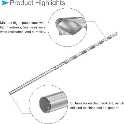 CoCud Extra Long Twist Drill Bit, 8mm Drill Diameter 300mm Total Length, High Speed Steel Twist Drill Bit - (Applications: for Copper Metal Woodwork) in Saudi Arabia
