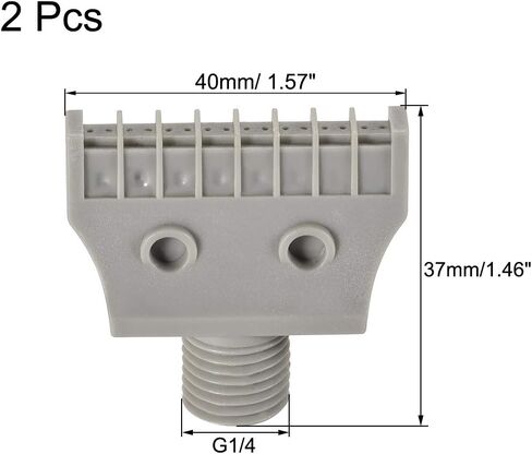 uxcell Flat Nozzle G1/4 Male Thread ABS Air Blow Off Mini Flat Jet Nozzle Gray 2Pcs in Saudi Arabia