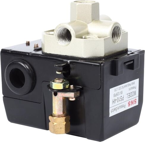 SNS مفتاح ضغط التحكم 95-125psi 4 منافذ شديدة التحمل 20 أمبير لضاغط الهواء PS10-4H1 in Kuwait