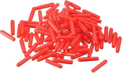 uxcell Rubber End Caps, 100Pcs Round Screw Thread Protector 1.6mm Dia Bolt Cap Covers Hole Plugs for Tubing Pipe Rod Nut Furniture, Black in Kuwait