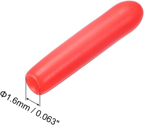 uxcell Rubber End Caps, 100Pcs Round Screw Thread Protector 1.6mm Dia Bolt Cap Covers Hole Plugs for Tubing Pipe Rod Nut Furniture, Black in Kuwait