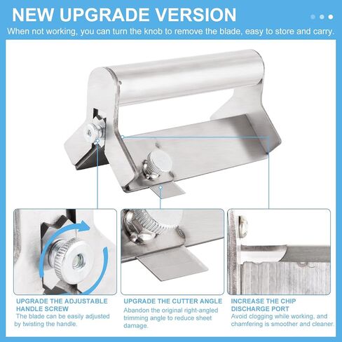YUCHENGTECH Edge Banding Trimmer Manual Trimming Woodworking Tool Veneer Edge Cutter Tools with Tungsten Carbide Blades Right Angle Arc 2 in 1（Upgraded Version） in Saudi Arabia